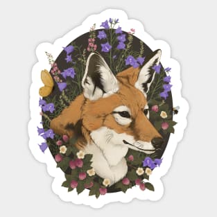 Floral Fox Sticker